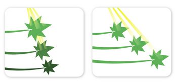 Comparison of cannabis leaf light absorption with poor vs optimal light penetration through the canopy.