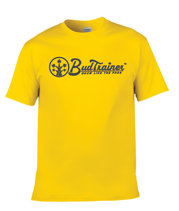 Short Sleeve BudTrainer Yellow Cotton T-Shirts
