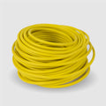 BudTrainer BudHuggers yellow plant training wire coil for cannabis branch bending and low-stress training.