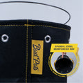 BudTrainer BudPots fabric pot showing sturdy steel reinforced rim that prevents collapse during filling, transplanting, or training cannabis plants.